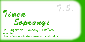 timea sopronyi business card